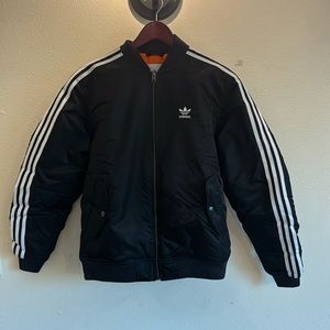 Adidas black bomber jacket